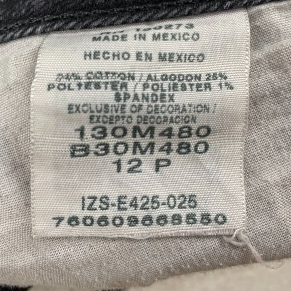 Lee Riders Womens Jeans Size 12P  Black Denim With Stretch Waist & Pockets - Picture 5 of 9